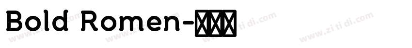 Bold Romen字体转换